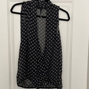 Crossover sleeveless blouse - never worn
